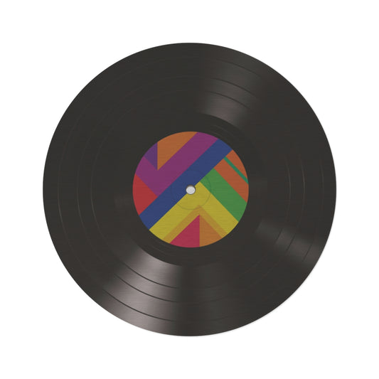 Vinyl Record Round Rug