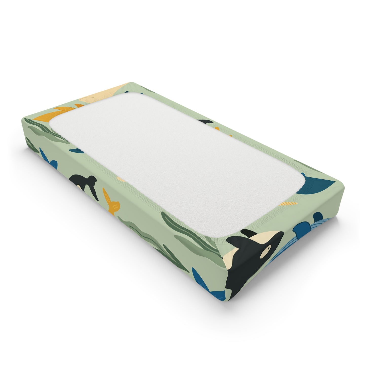 Whale-Themed Baby Changing Pad Cover