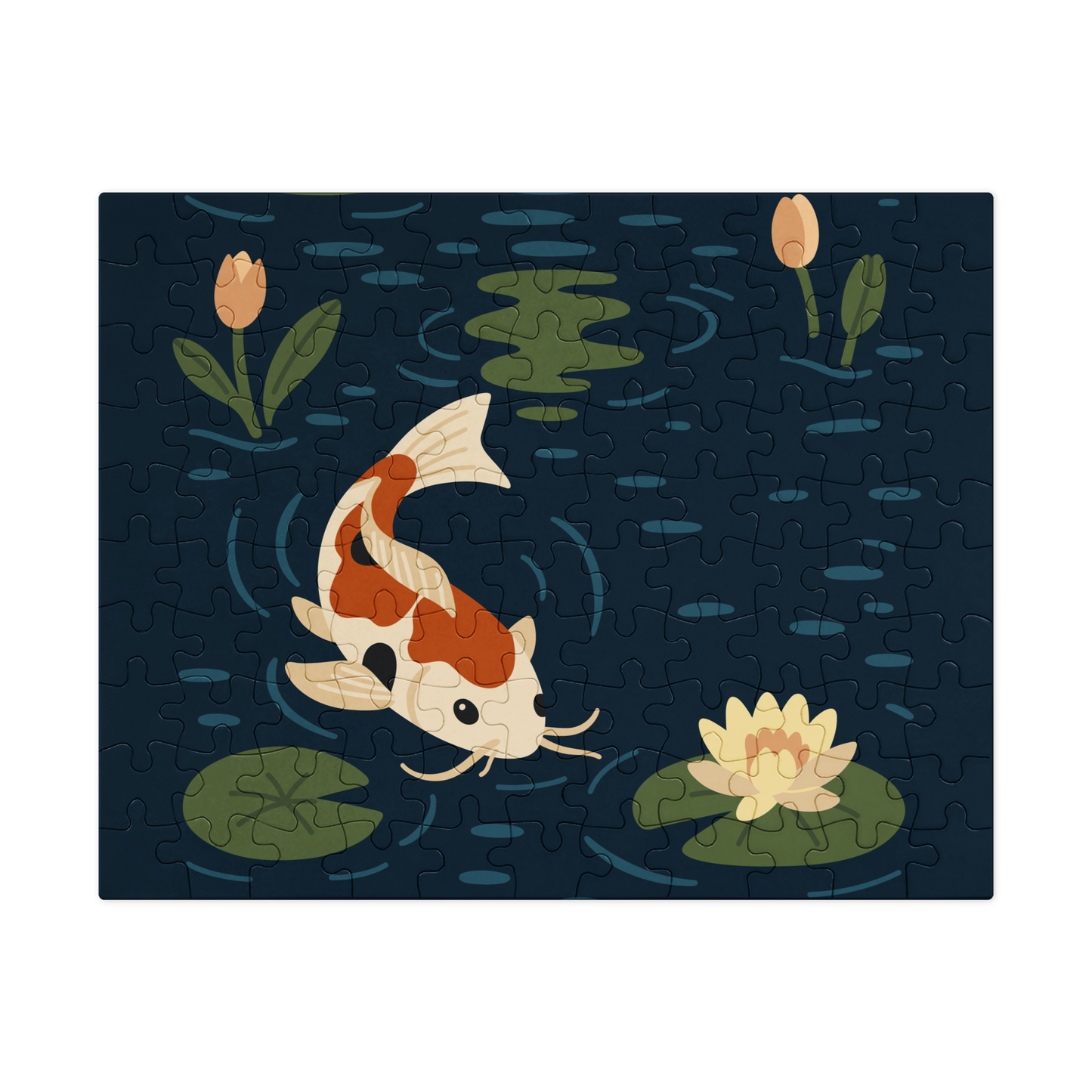 Moonlit Pond Jigsaw Puzzle with Tin