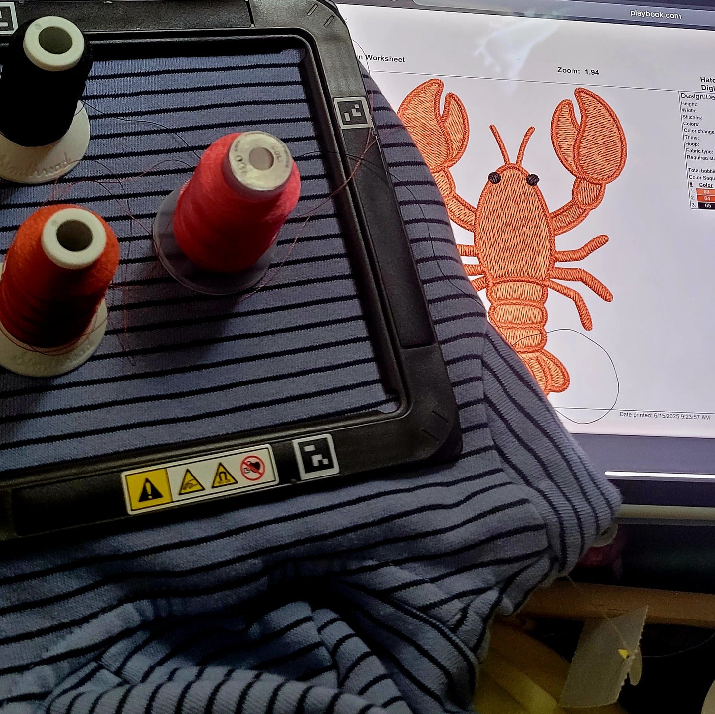 lobster | EMBROIDERY FILE FOR 4x4 HOOP | DIGITAL DOWNLOAD FOR MACHINE EMBROIDERY