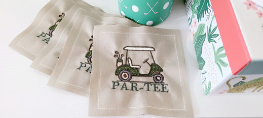 golf cart par-tee | *2 SIZES* EMBROIDERY FILE FOR 3x3 & 4x4 HOOP | DIGITAL DOWNLOAD FOR MACHINE EMBROIDERY