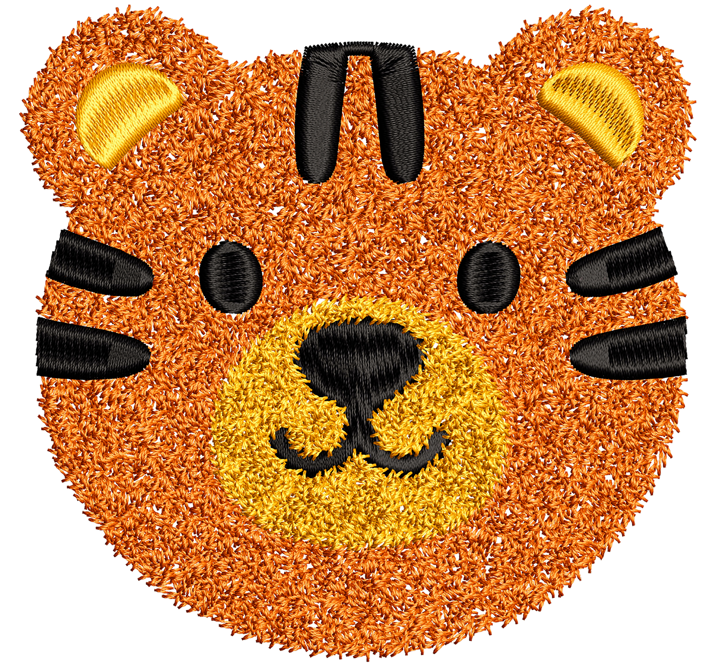 fuzzy tiger | *4 SIZES* EMBROIDERY FILES | DIGITAL DOWNLOAD FOR MACHINE EMBROIDERY