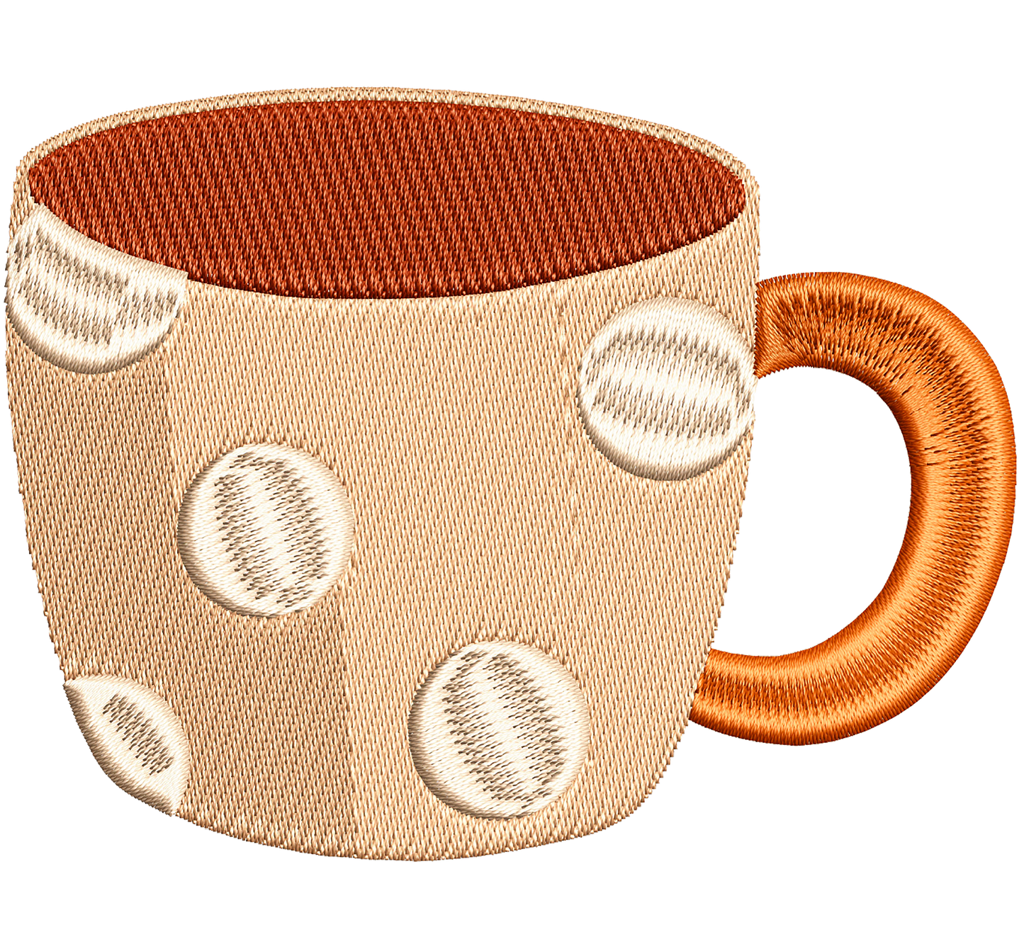 polkadot coffee cup | EMBROIDERY FILE FOR 4x4 HOOP | DIGITAL DOWNLOAD FOR MACHINE EMBROIDERY