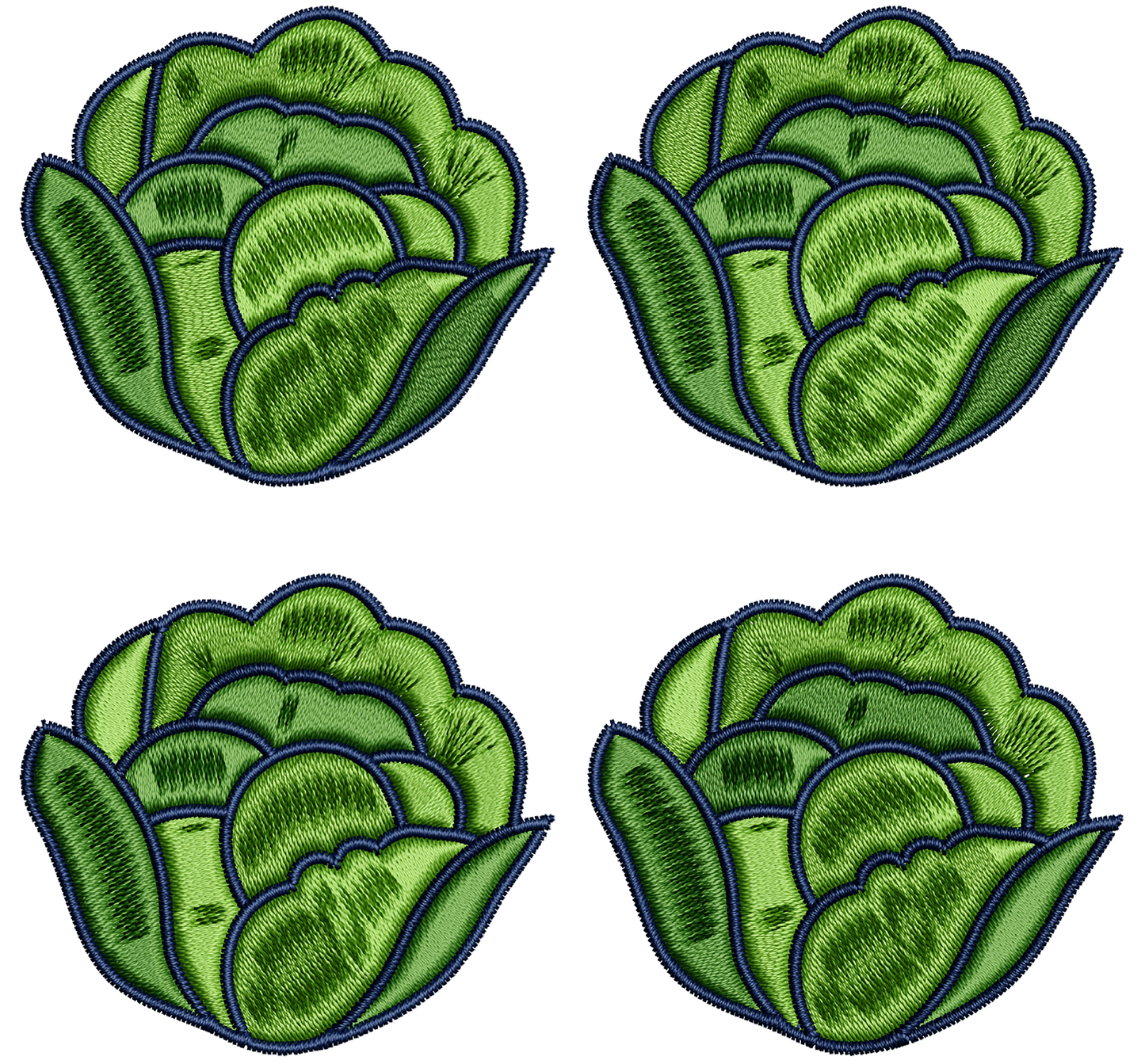 lettuce patch minis | EMBROIDERY FILE FOR 4x4 HOOP | DIGITAL DOWNLOAD FOR MACHINE EMBROIDERY