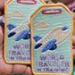 world traveler luggage tag | EMBROIDERY FILE FOR 4x4 HOOP | DIGITAL DOWNLOAD FOR MACHINE EMBROIDERY