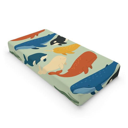 Whale-Themed Baby Changing Pad Cover