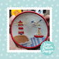 seaside beacon patch | EMBROIDERY FILE FOR 4x4 HOOP | DIGITAL DOWNLOAD FOR MACHINE EMBROIDERY