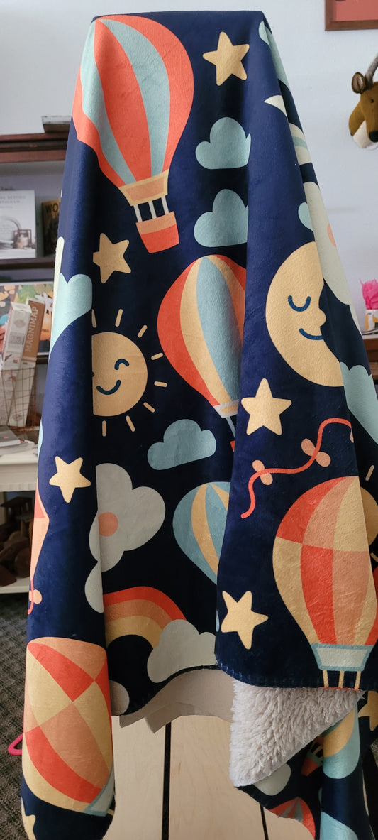 Take to the Skies Sherpa blanket