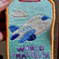 world traveler luggage tag | EMBROIDERY FILE FOR 4x4 HOOP | DIGITAL DOWNLOAD FOR MACHINE EMBROIDERY