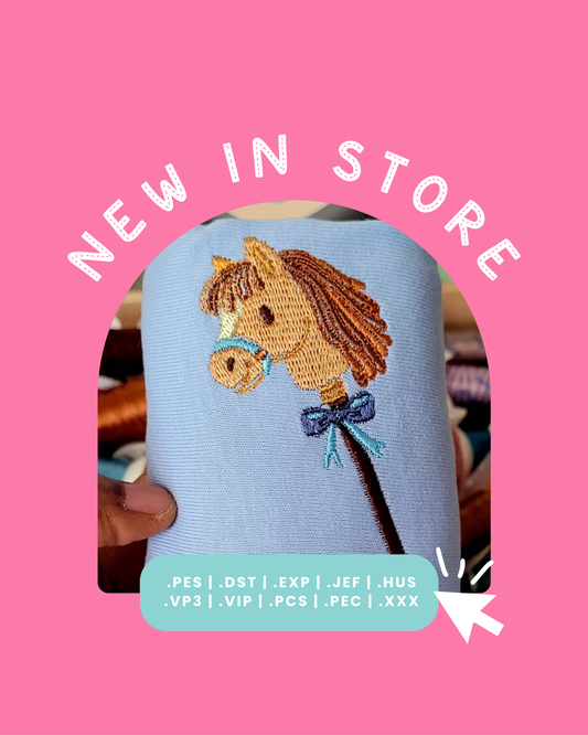 hobby horse | EMBROIDERY FILE FOR 4x4 HOOP | DIGITAL DOWNLOAD FOR MACHINE EMBROIDERY