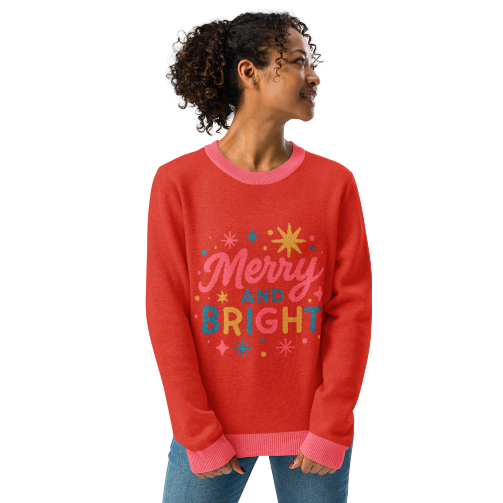 Merry & Bright Knitted Crew Neck Sweater