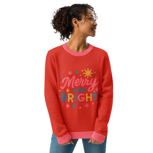 Merry & Bright Knitted Crew Neck Sweater