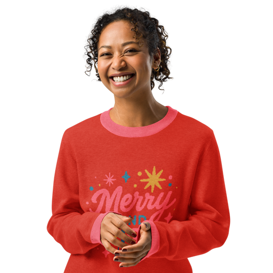 Merry & Bright Knitted Crew Neck Sweater