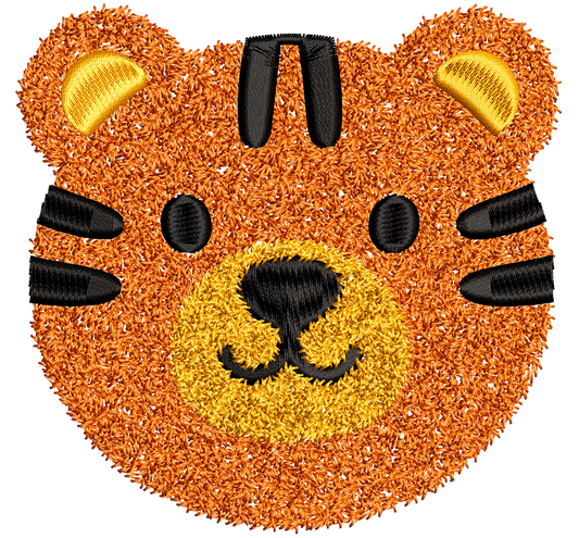 fuzzy tiger   | *4 SIZES* EMBROIDERY FILES | DIGITAL DOWNLOAD FOR MACHINE EMBROIDERY