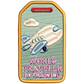 world traveler luggage tag | EMBROIDERY FILE FOR 4x4 HOOP | DIGITAL DOWNLOAD FOR MACHINE EMBROIDERY