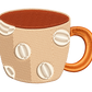 polkadot coffee cup | EMBROIDERY FILE FOR 4x4 HOOP | DIGITAL DOWNLOAD FOR MACHINE EMBROIDERY
