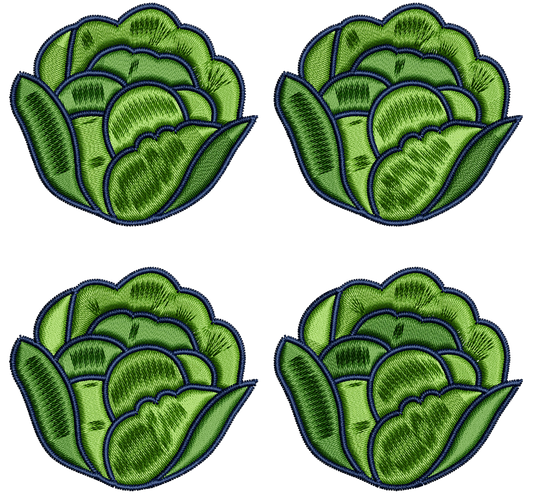 lettuce patch minis  | EMBROIDERY FILE FOR 4x4 HOOP | DIGITAL DOWNLOAD FOR MACHINE EMBROIDERY