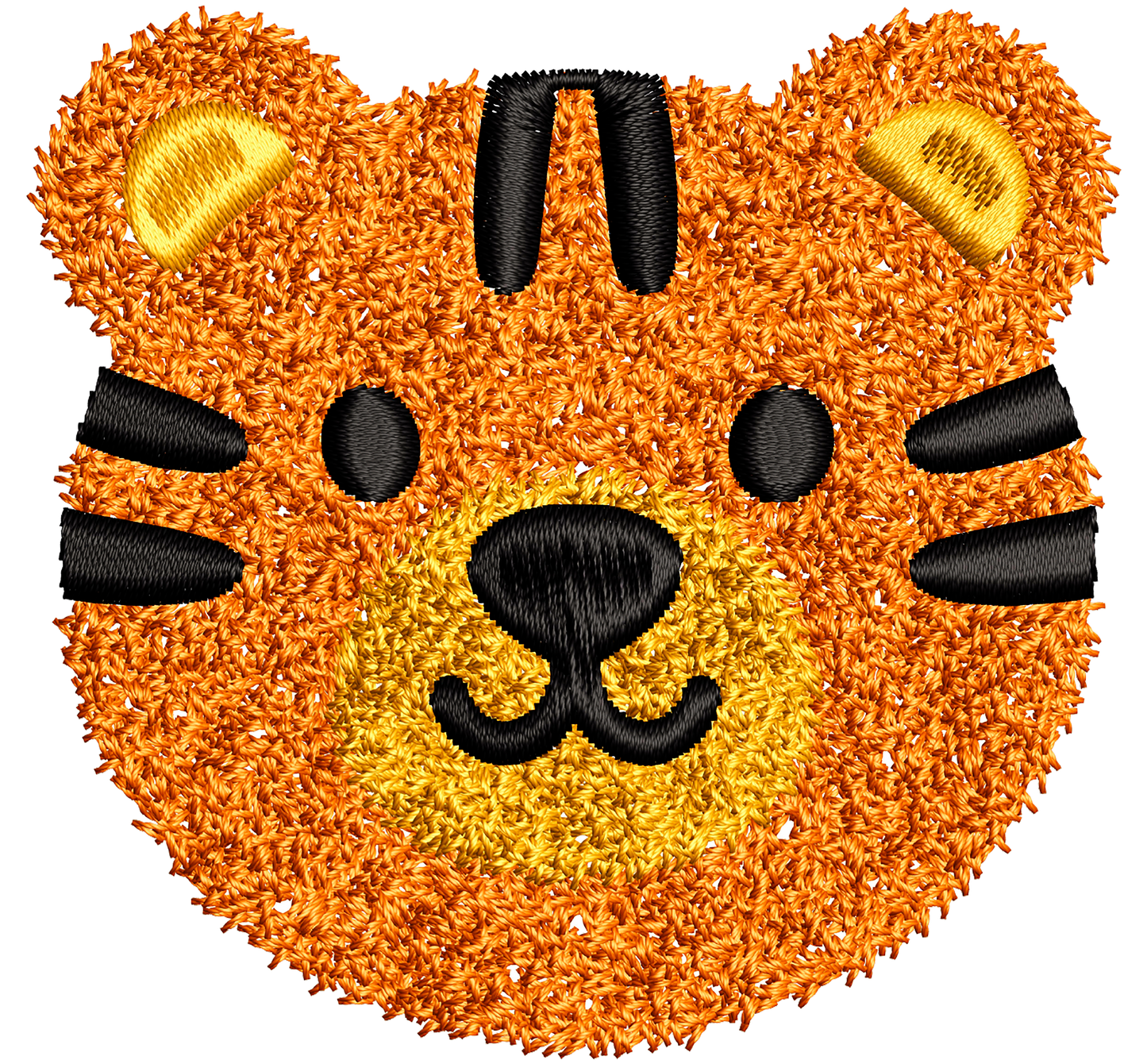 fuzzy tiger   | *4 SIZES* EMBROIDERY FILES | DIGITAL DOWNLOAD FOR MACHINE EMBROIDERY