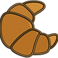 croissant patch | EMBROIDERY FILE FOR 4x4 HOOP | DIGITAL DOWNLOAD FOR MACHINE EMBROIDERY - Ignite Wonder Club