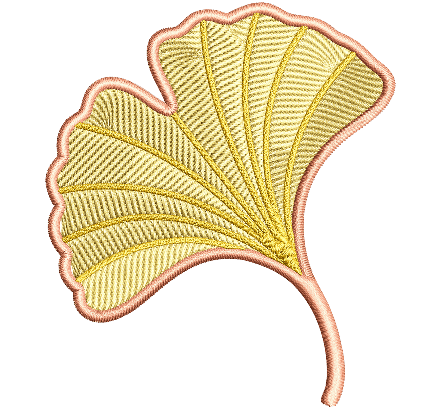 golden ginkgo patch | EMBROIDERY FILE FOR 4x4 HOOP | DIGITAL DOWNLOAD FOR MACHINE EMBROIDERY - Ignite Wonder Club