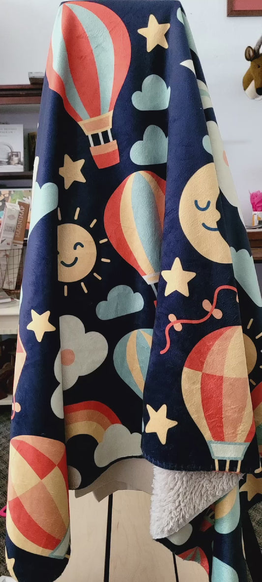 Take to the Skies Sherpa blanket