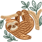 sloth | EMBROIDERY FILE FOR 4x4 HOOP | DIGITAL DOWNLOAD FOR MACHINE EMBROIDERY - Ignite Wonder Club