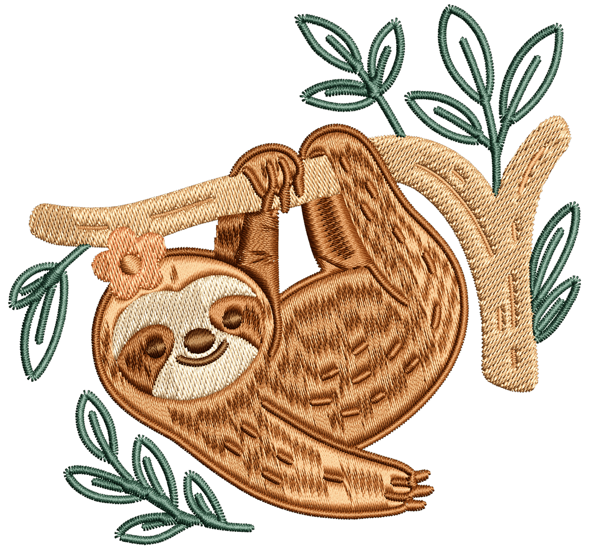 sloth | EMBROIDERY FILE FOR 4x4 HOOP | DIGITAL DOWNLOAD FOR MACHINE EMBROIDERY - Ignite Wonder Club