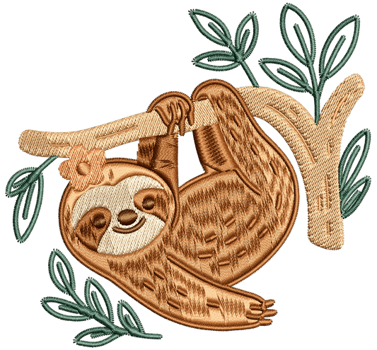 sloth | EMBROIDERY FILE FOR 4x4 HOOP | DIGITAL DOWNLOAD FOR MACHINE EMBROIDERY - Ignite Wonder Club